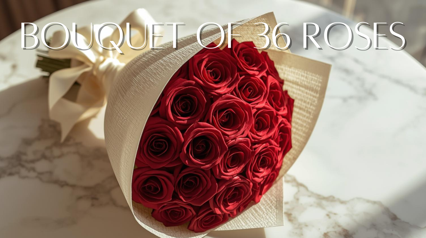 Bouquet of 36 roses