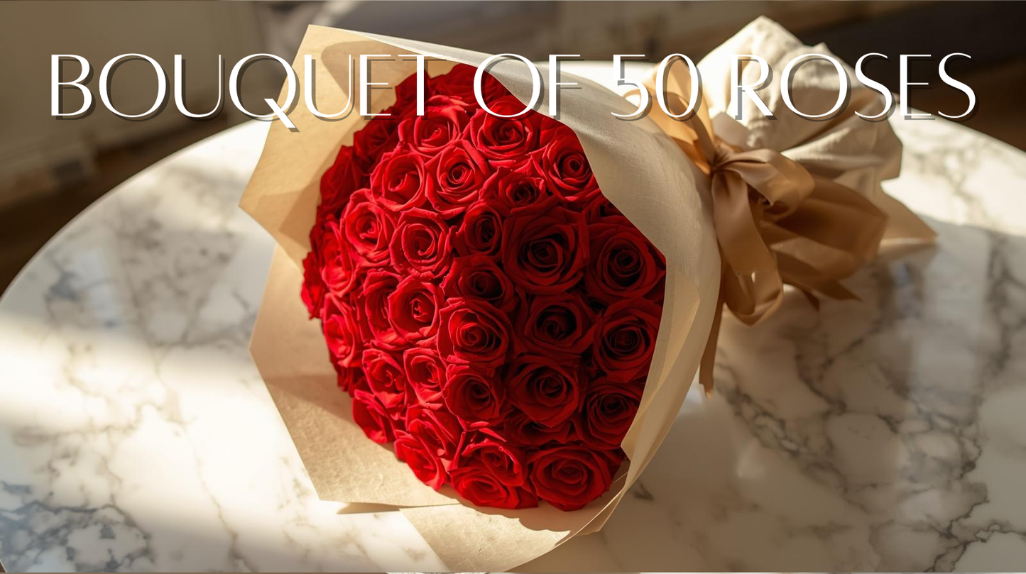 Bouquet of 50 roses