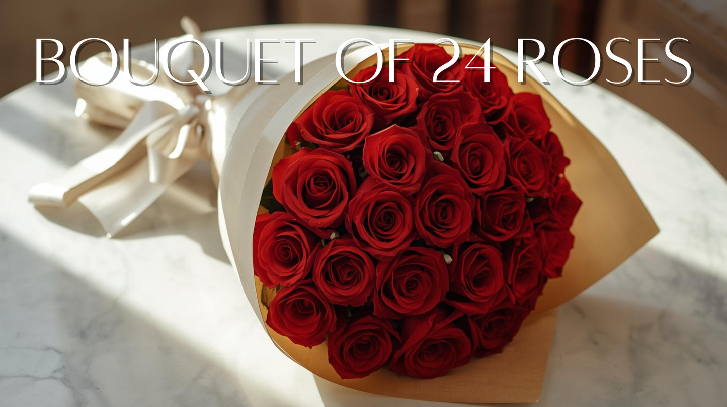Bouquet of 24 roses