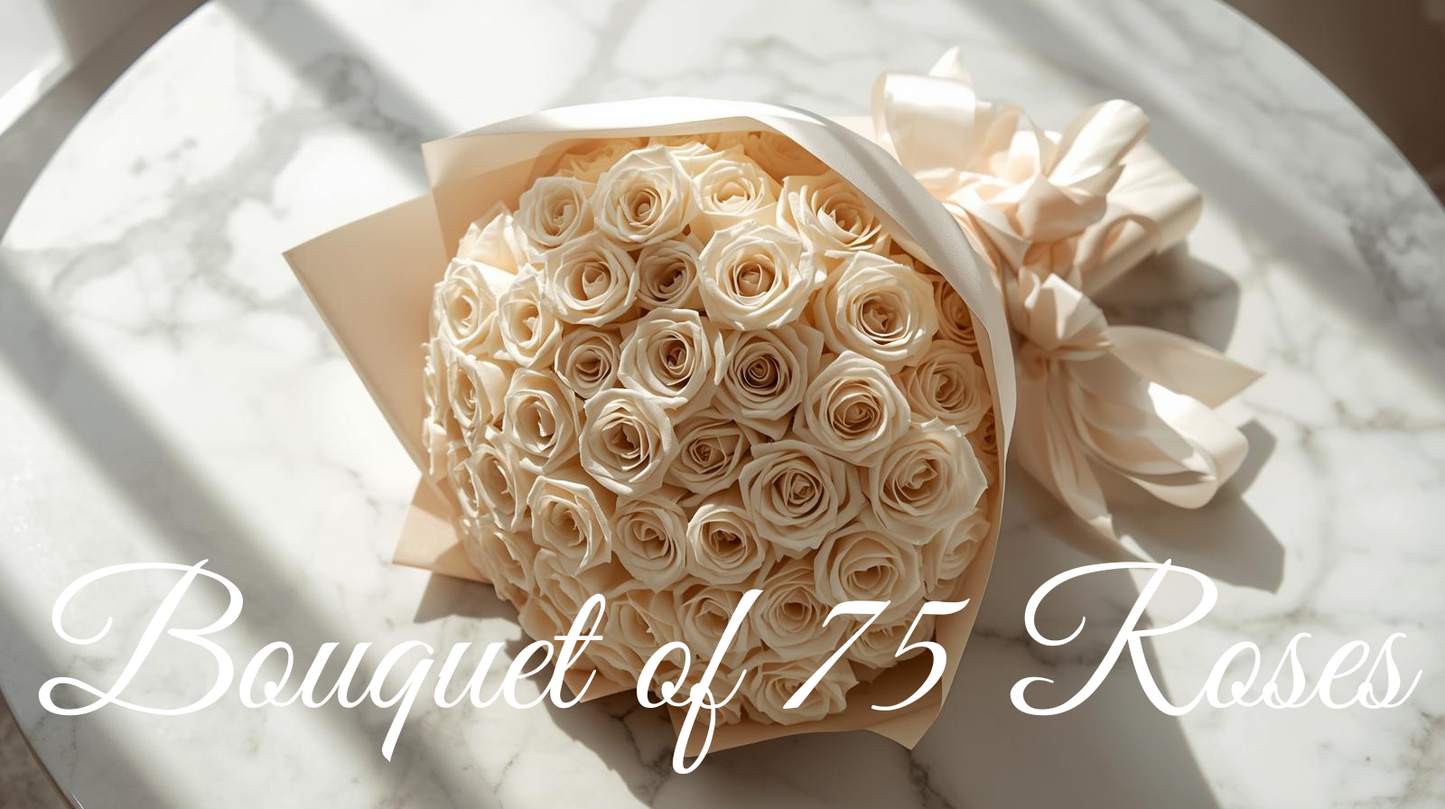 Bouquet of 75 roses